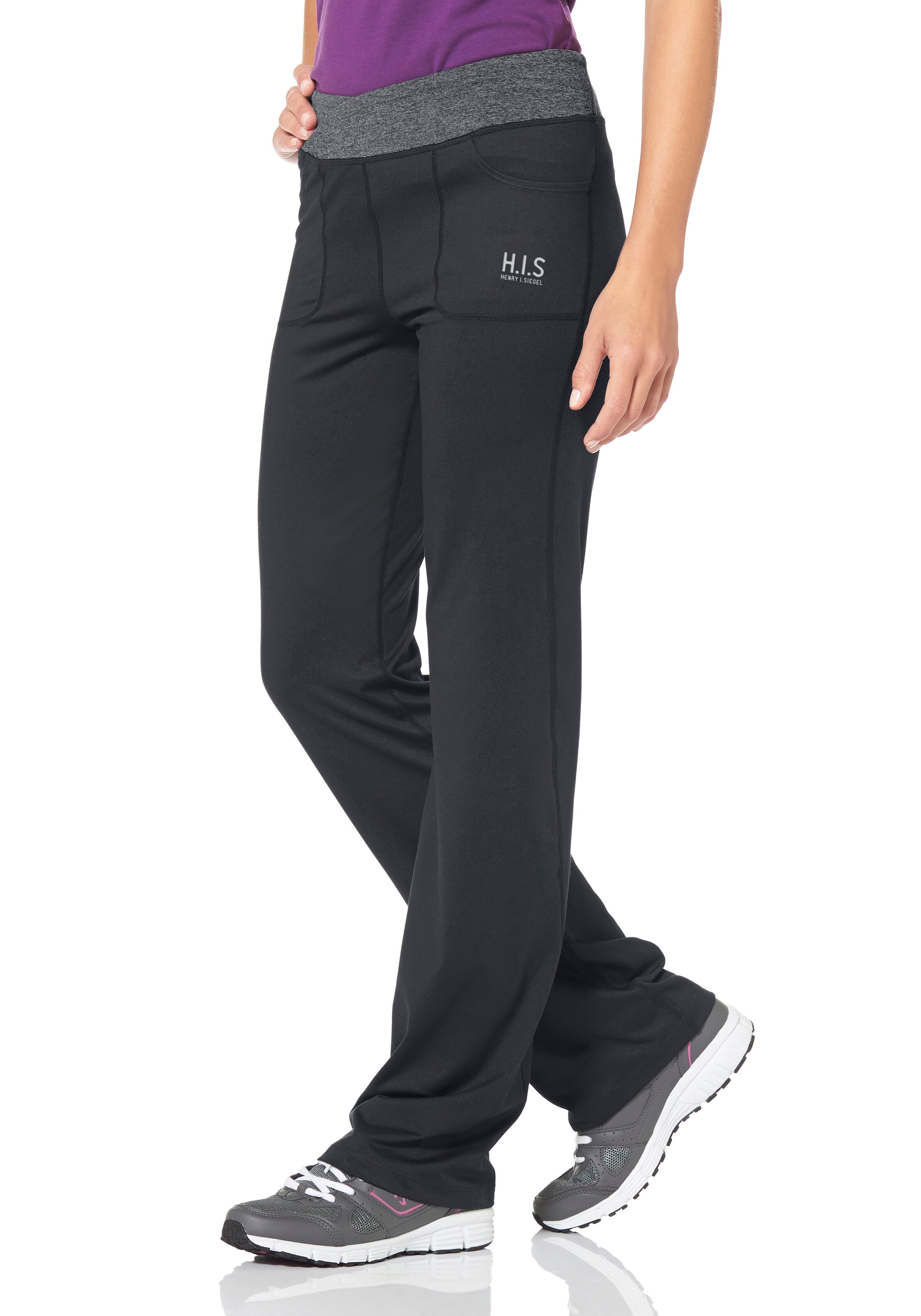 H.I.S Regular Pants in Black: front
