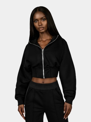 Made By Society Between-Seasons Parka 'RUST PULSE Hoodie - H27213' in Black: front
