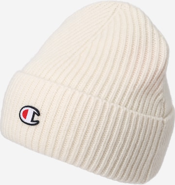 Champion Authentic Athletic Apparel Beanie in White: front