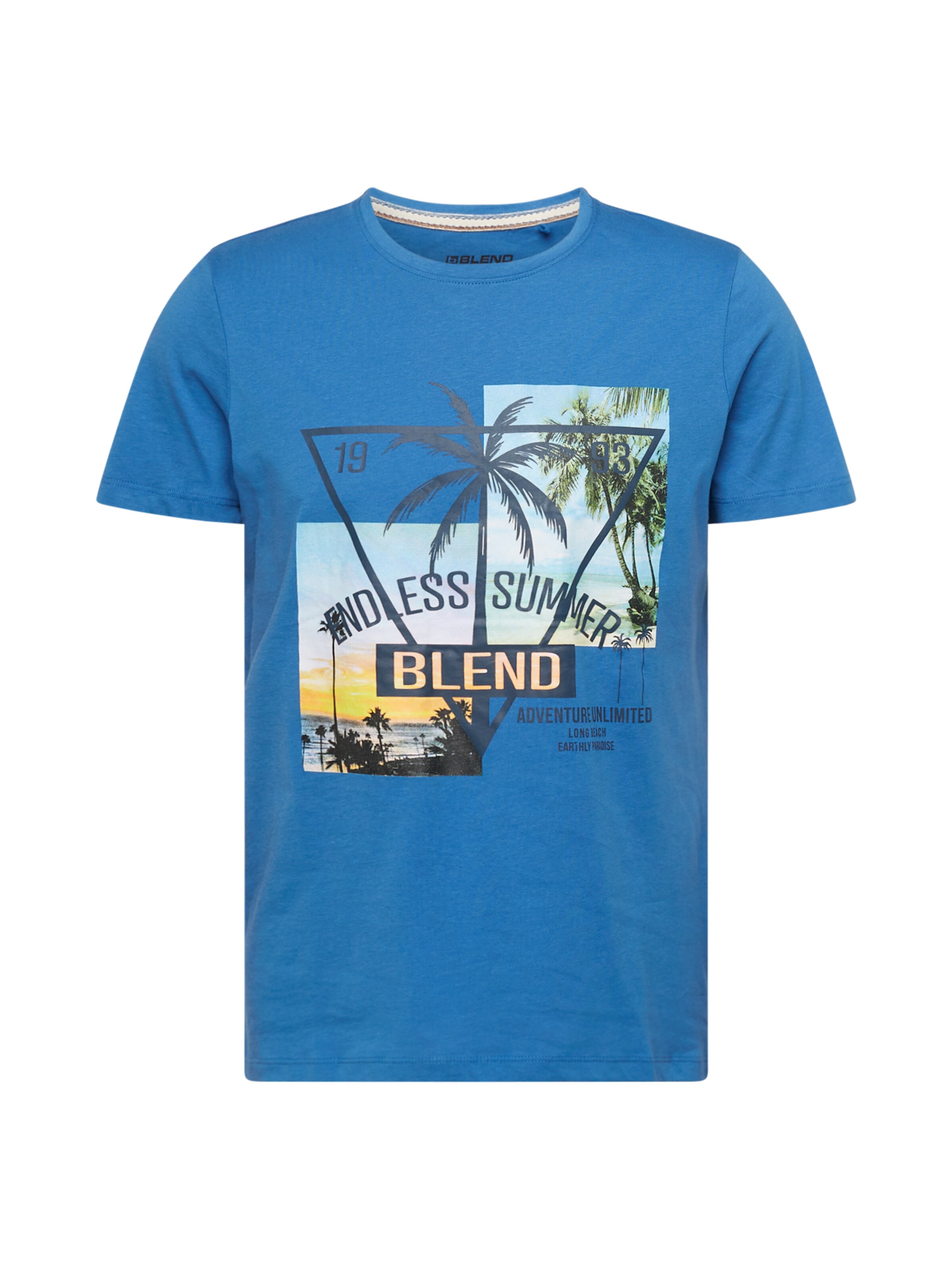 T-Shirt BLEND en bleu : devant