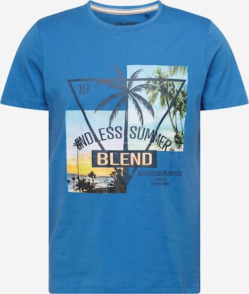 T-Shirt BLEND en bleu : devant