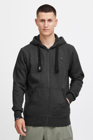 !Solid Kapuzensweatjacke 'Bene zip' in Grau: Vorderseite