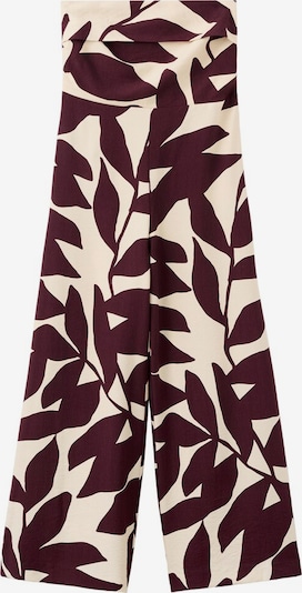 MANGO Jumpsuit 'Plumas' i XS i creme / vinrød, Produktvisning