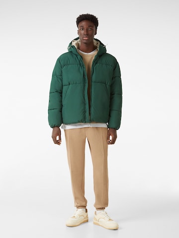 Bershka Winter jacket in Green