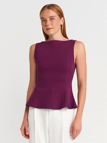 Camicia da donna di Dilvin in lilla: frontale