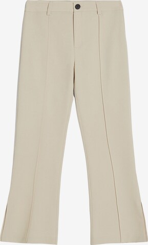 Bershka Flared Pants in Beige: front