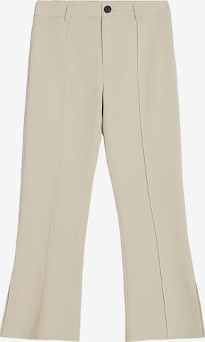 Bershka Flared Broek in Beige: voorkant