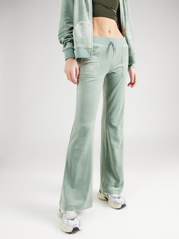 évasé Pantalon 'LAYLA' Juicy Couture en vert : devant