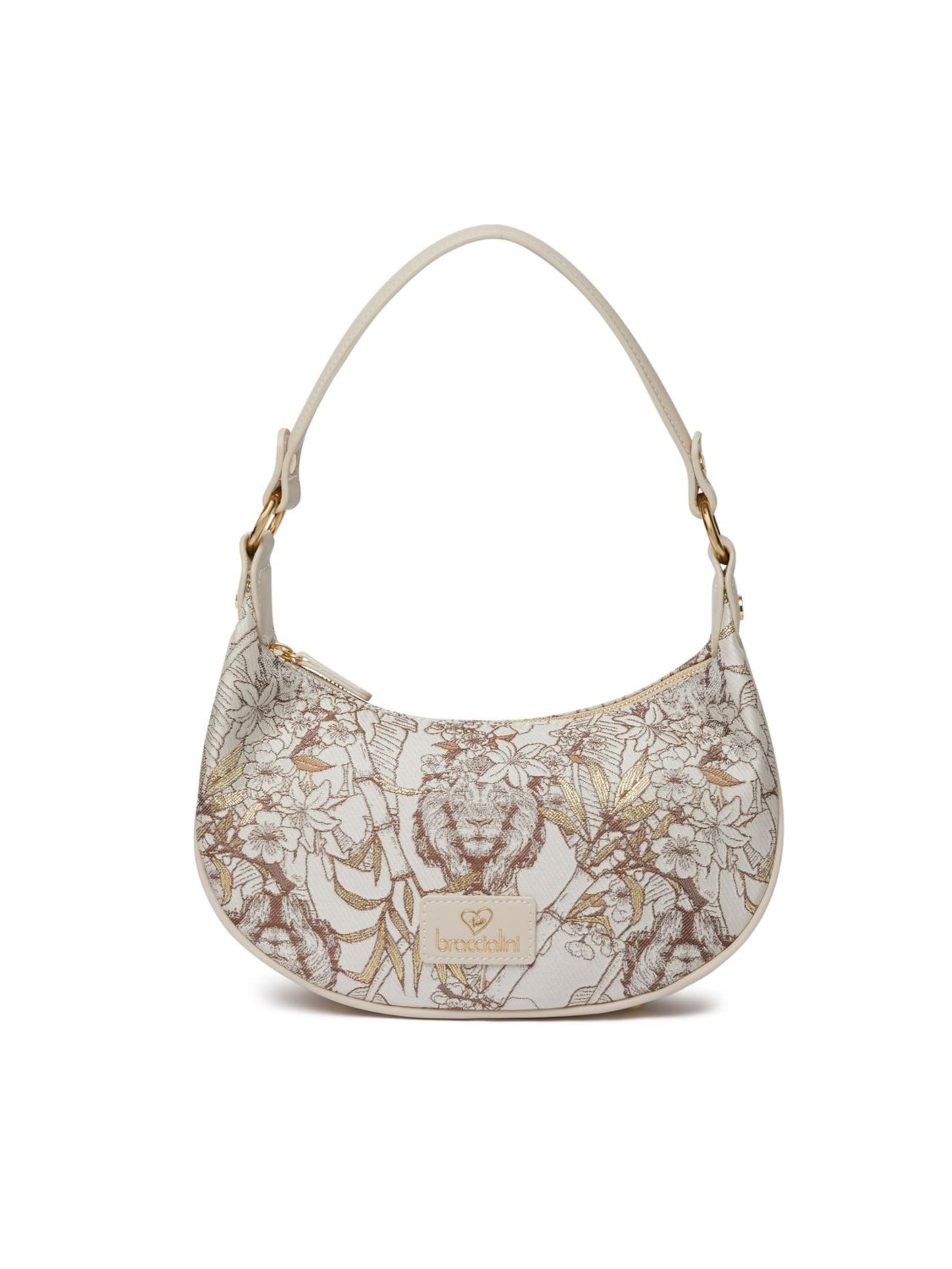 Braccialini Schultertasche 'Jacquard'‌‌‌‌‌‌‌‌‌ in Beige: Vorderseite