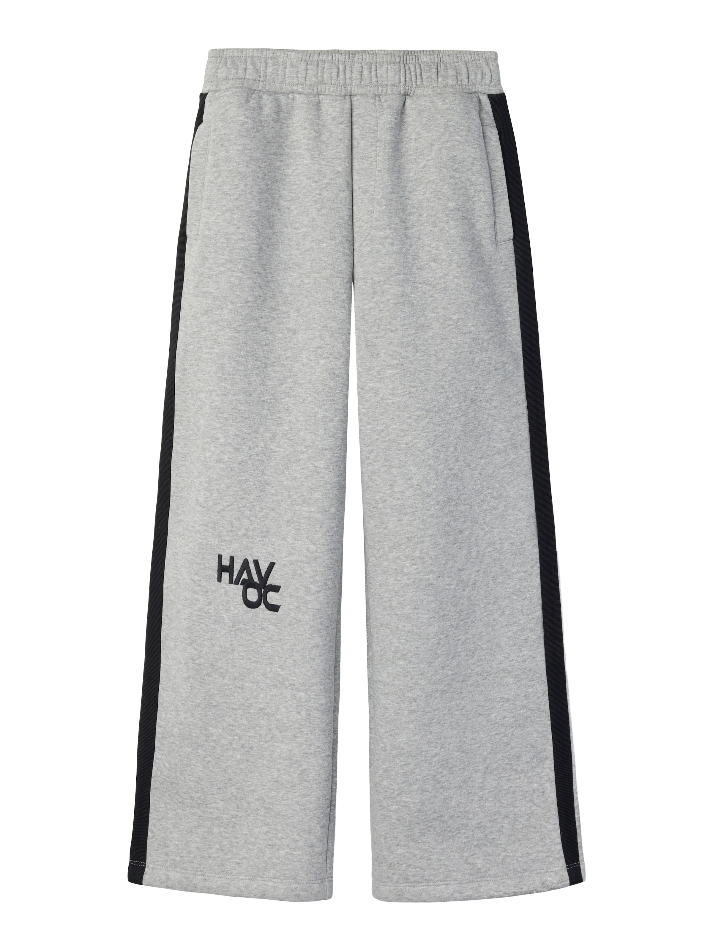 NAME IT Wide leg Trousers 'NKMLANCO' in Grey: front