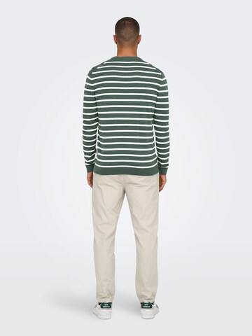 Only & Sons Regular fit Sweater 'ONSAlex' in Green