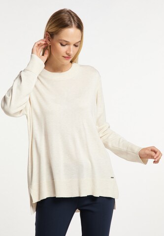 DreiMaster Klassik Sweater in White: front