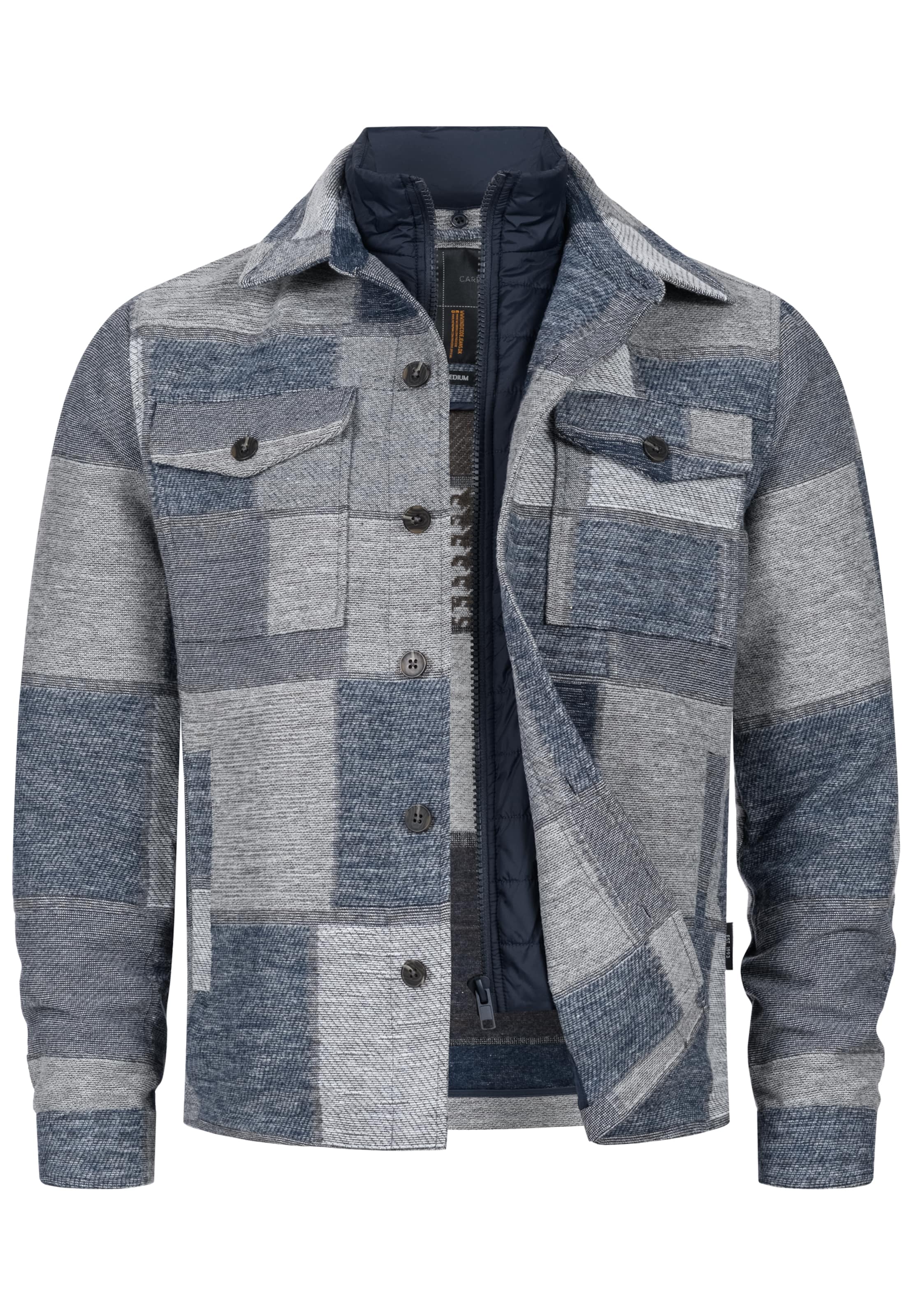 INDICODE JEANS Übergangsjacke 'INDjango' in Blau: Vorderseite