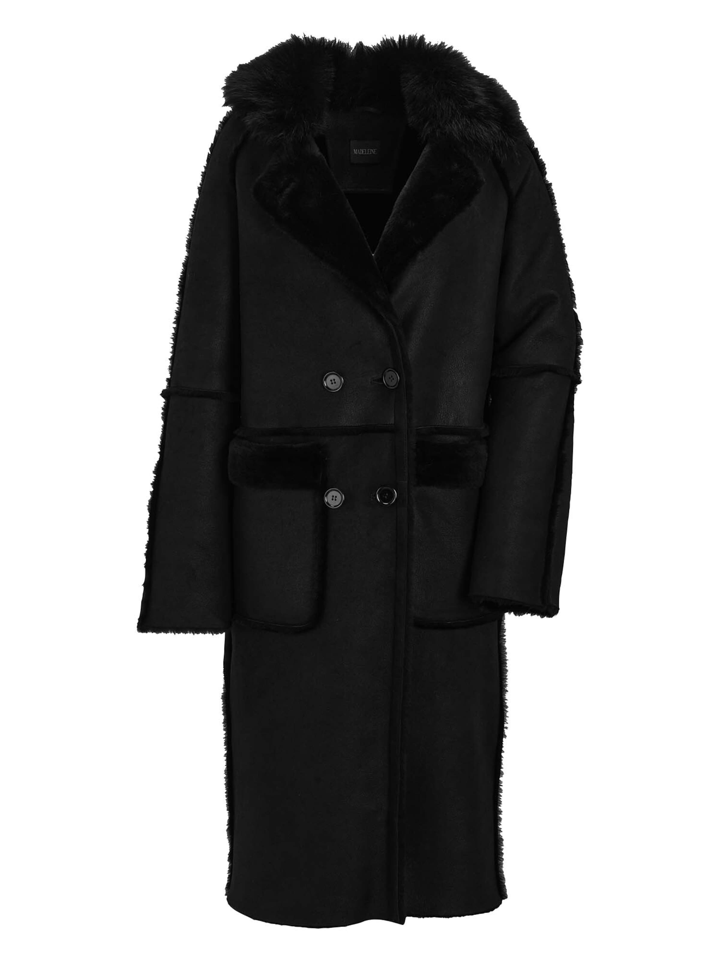 Manteau mi-saison MADELEINE en noir : devant