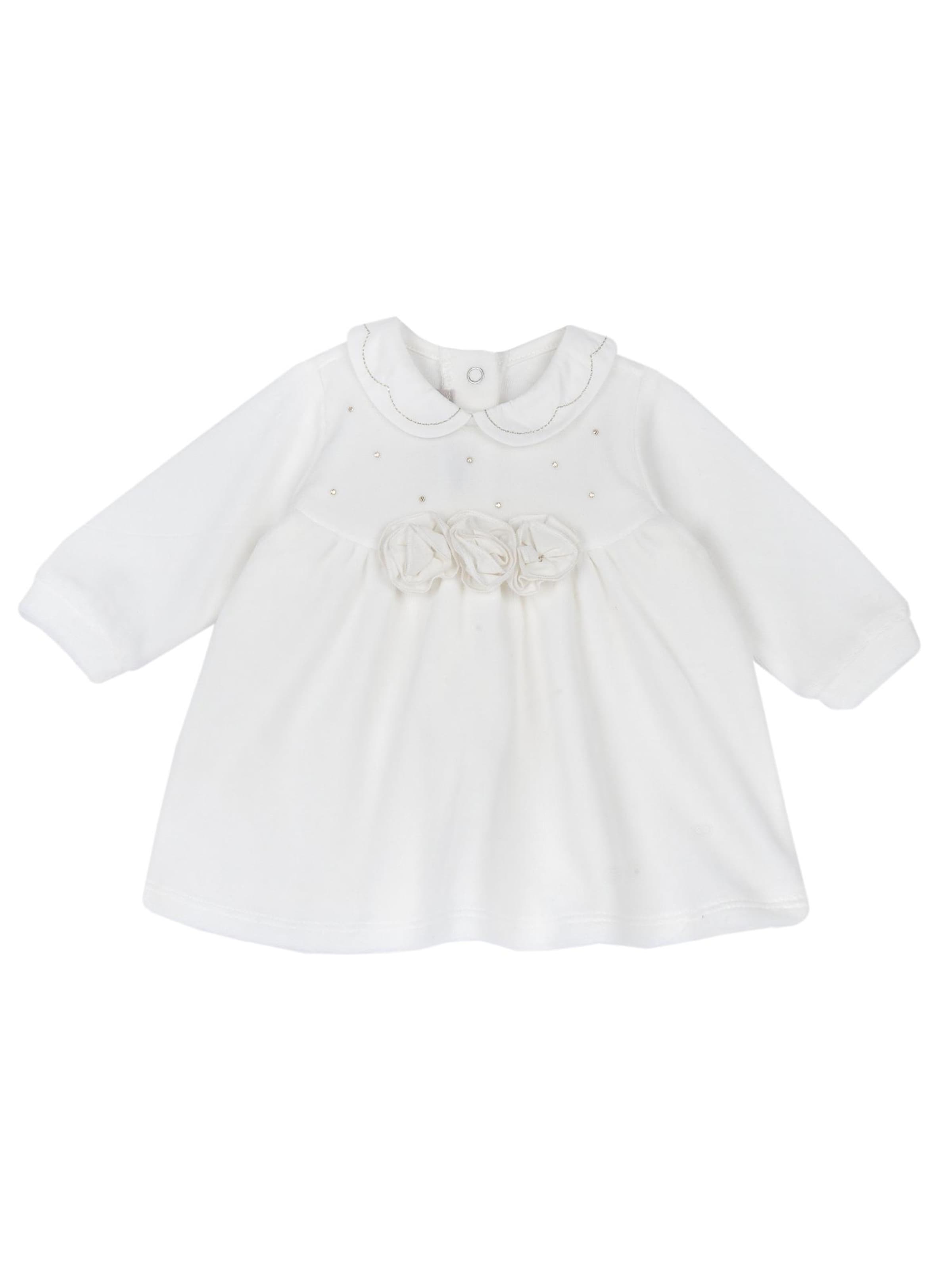 Chicco Φόρεμα σε λευκό: μπροστά