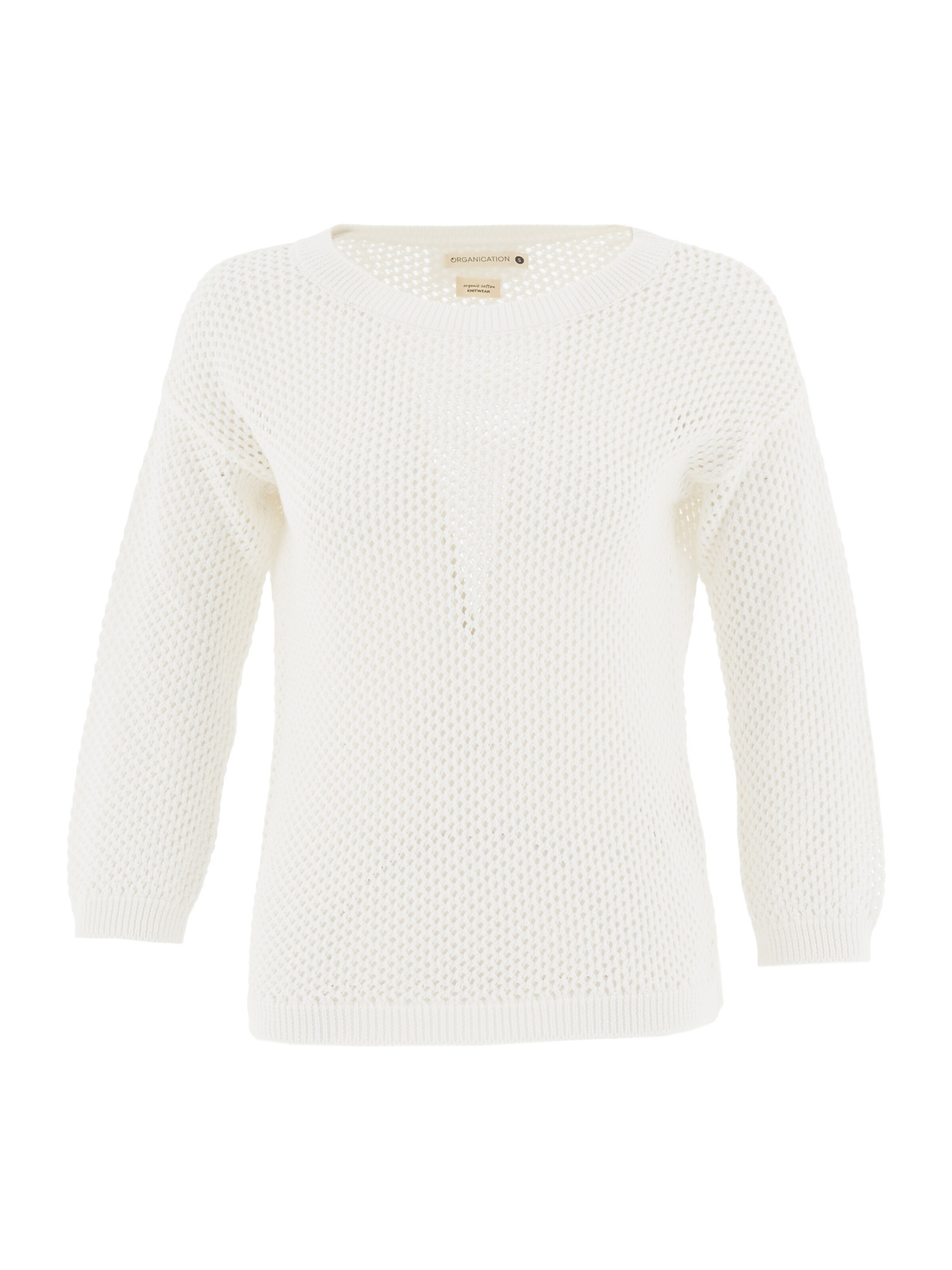 Organication Pullover in Weiß: Vorderseite
