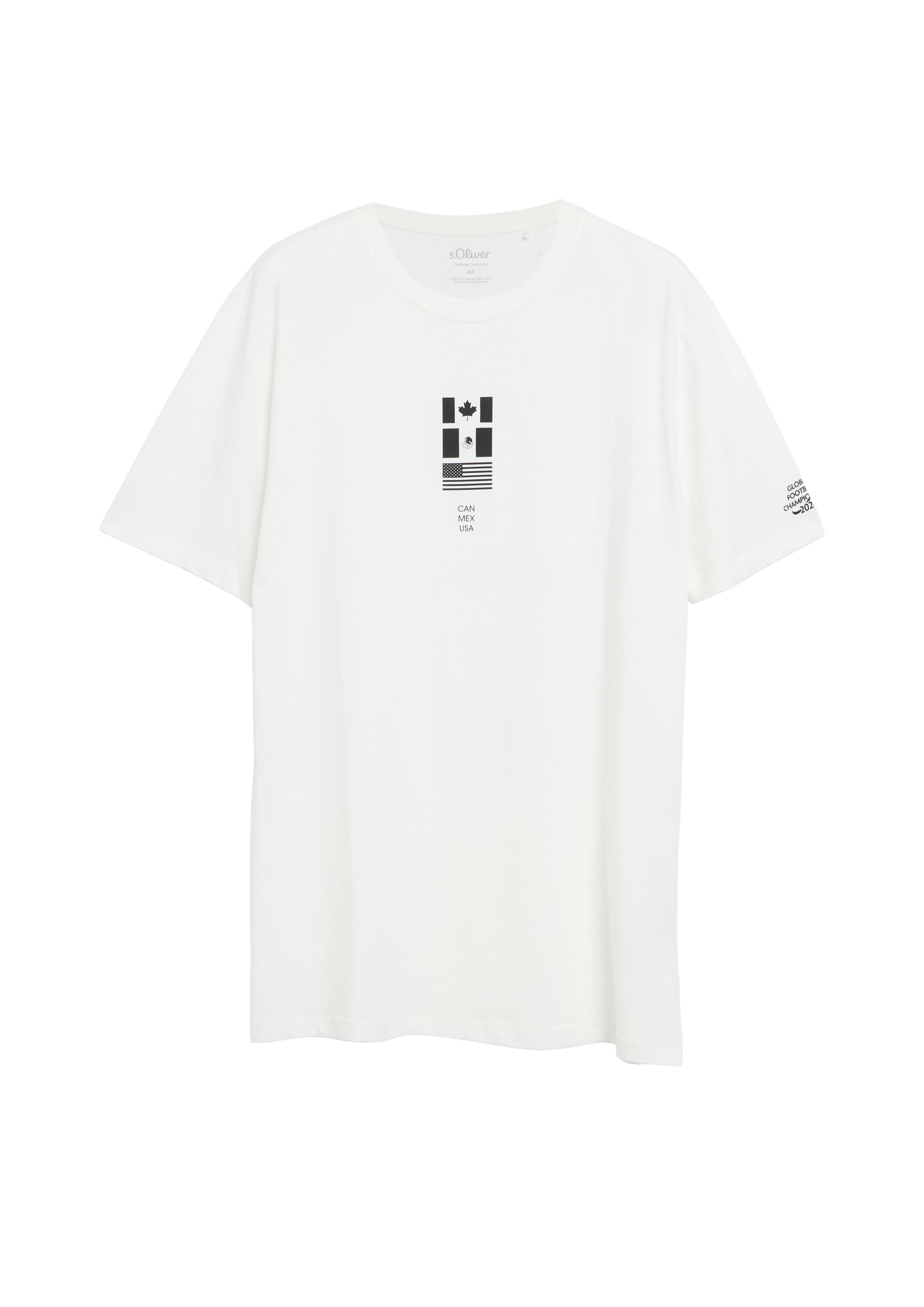 T-Shirt s.Oliver Red Label Big & Tall en blanc : devant
