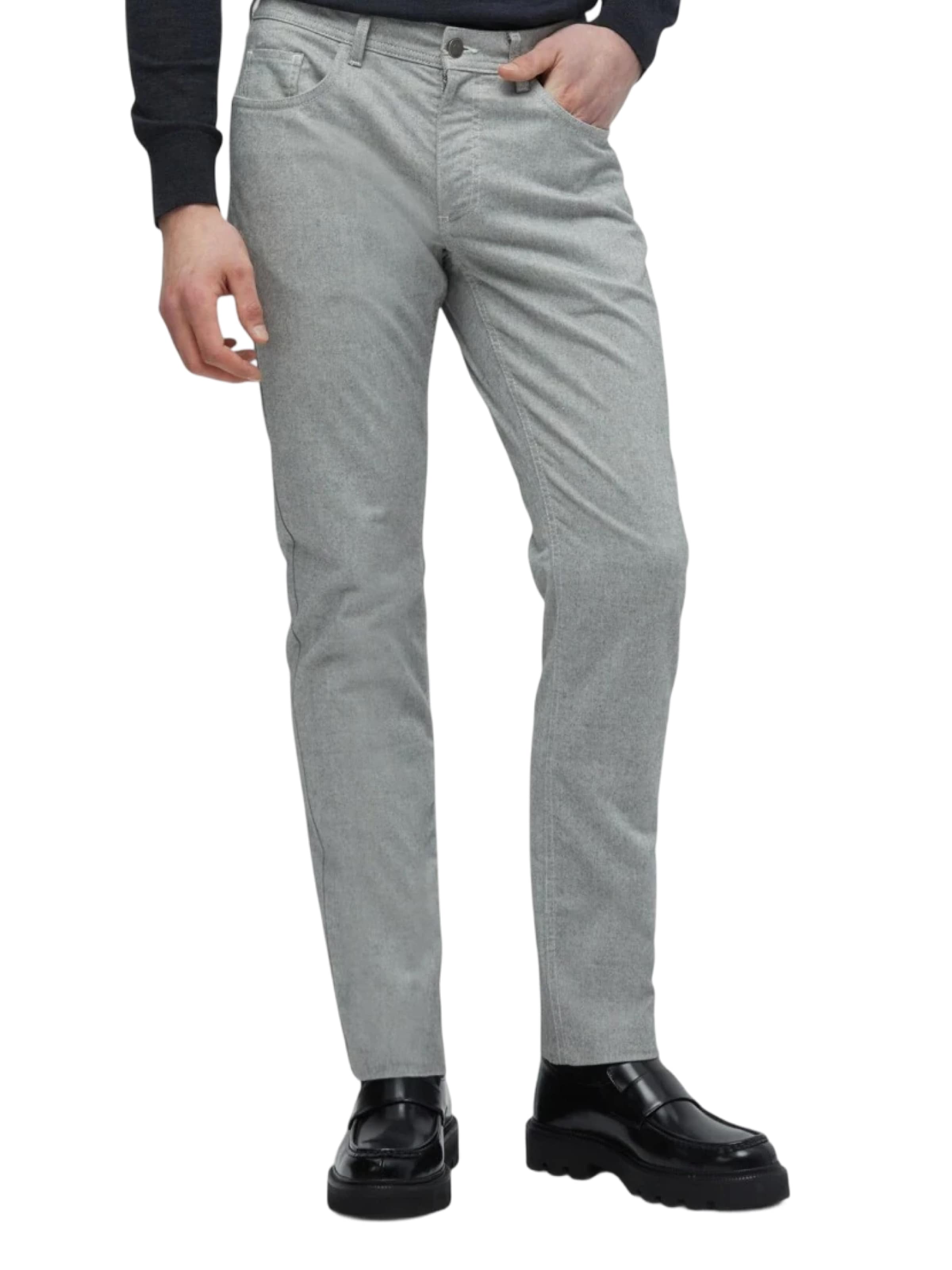 Ramsey Regular Trousers in Grey: front