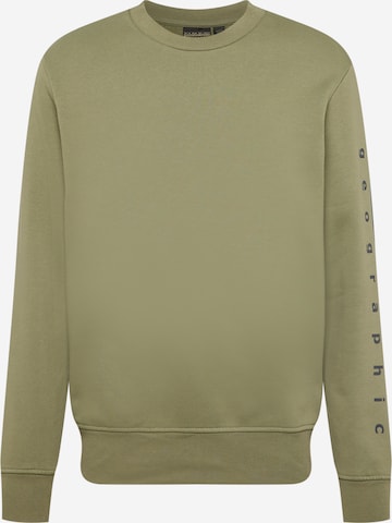 NAPAPIJRI Sweatshirt 'BADAS' in Green: front