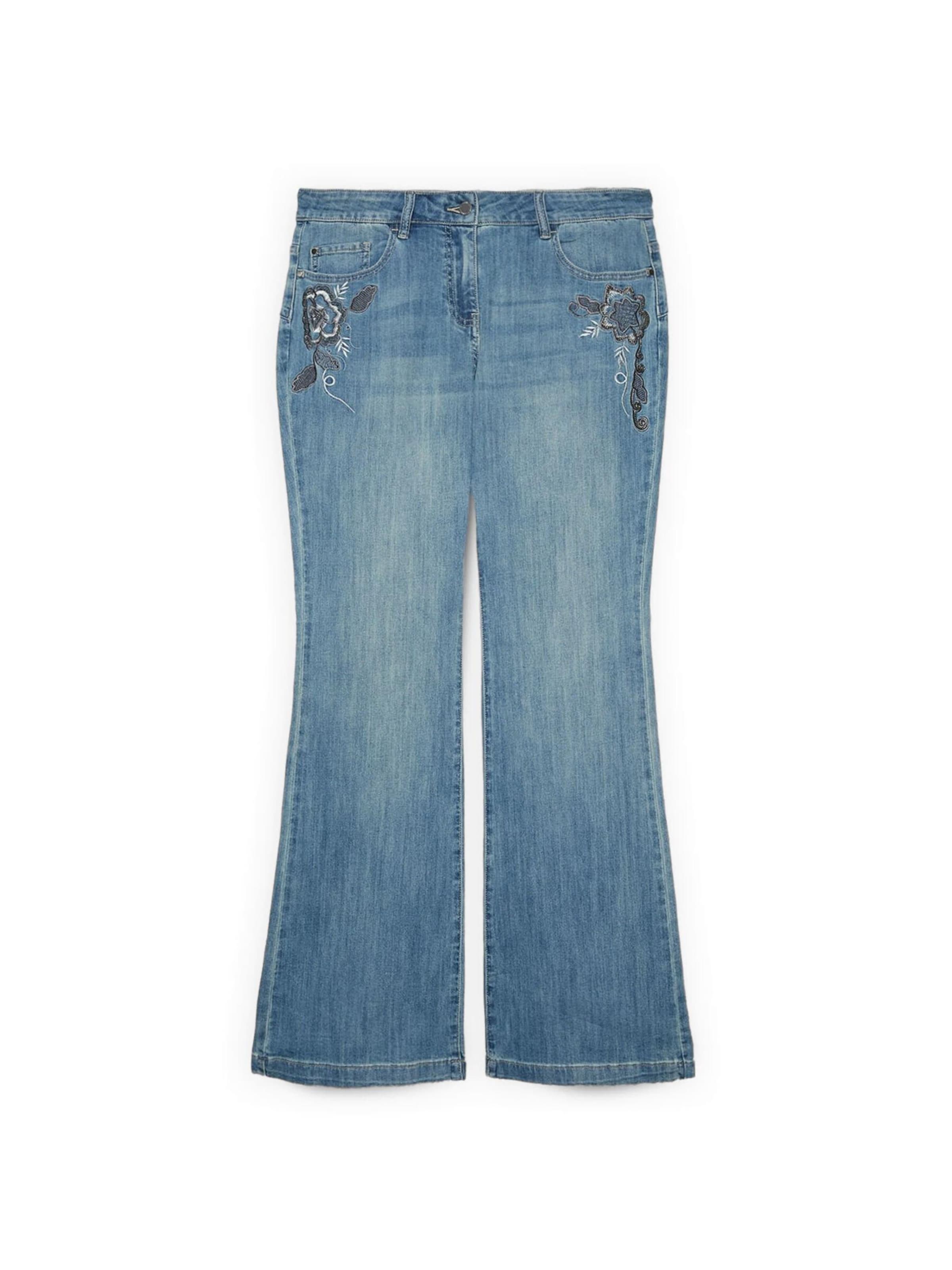 Fiorella Rubino Flared Jeans in Blue: front