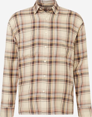 Abercrombie & Fitch Button Up Shirt in Brown: front