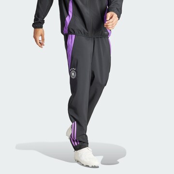 ADIDAS PERFORMANCE Loose fit Workout Pants 'DFB Tiro 24' in Black: front