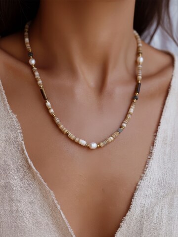 Nemomatheo Necklace 'Earthlines' in Beige