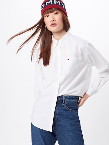 Tommy Jeans Bluza | bela barva: sprednja stran