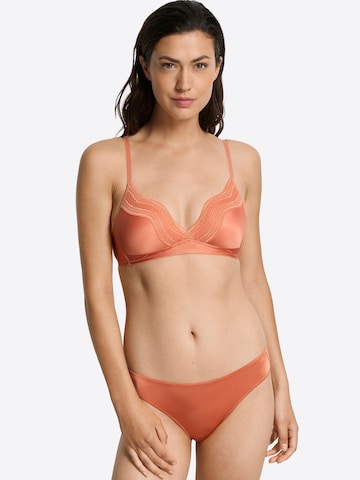 Hanro Bralette Bra ' Ciri ' in Orange: front