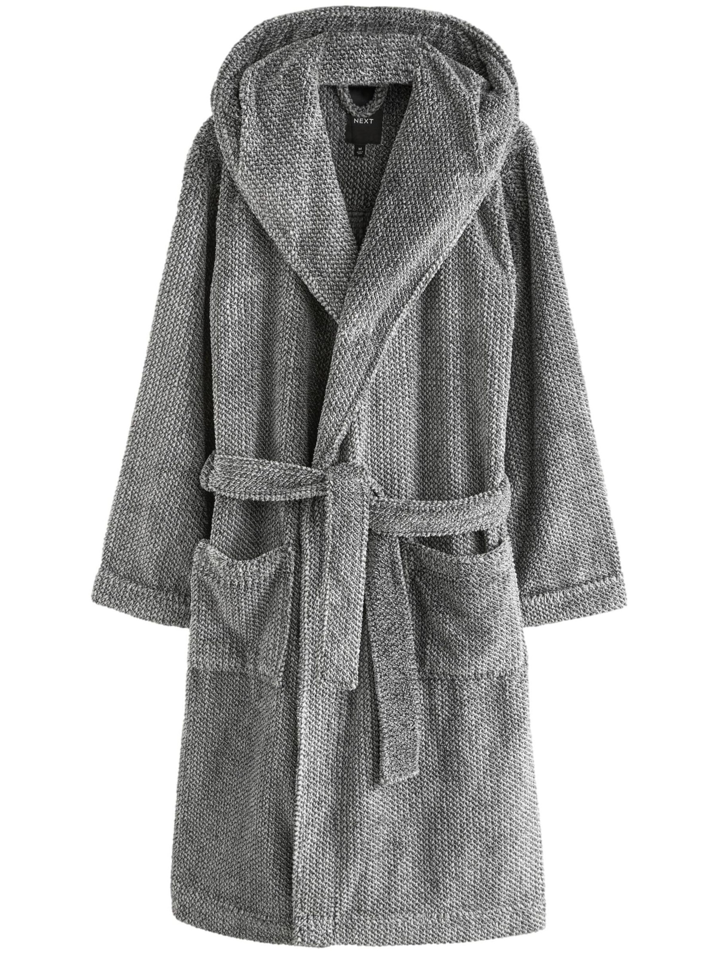 Next Bademantel in Grau: Vorderseite