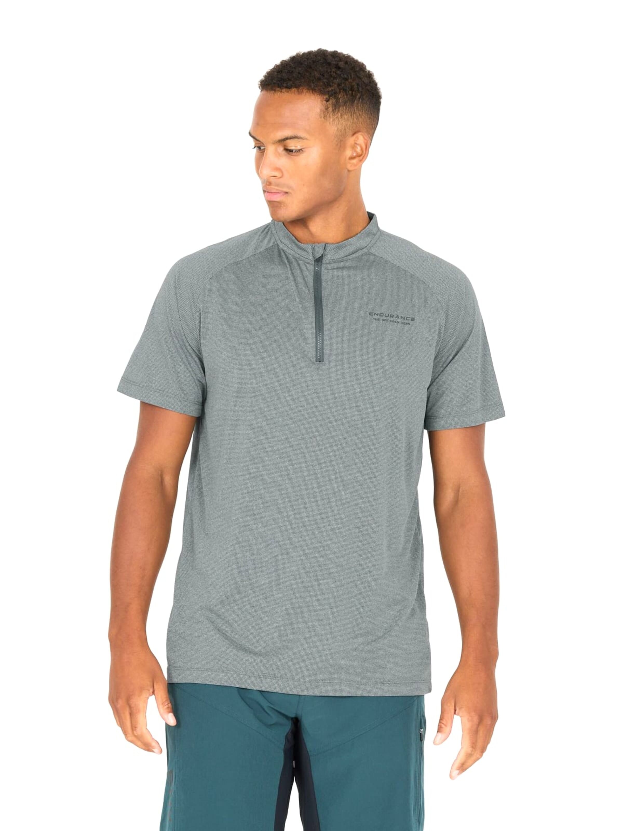 T-Shirt fonctionnel 'Crow M Melange Cycling/MTB SS Shirt' ENDURANCE en vert : devant