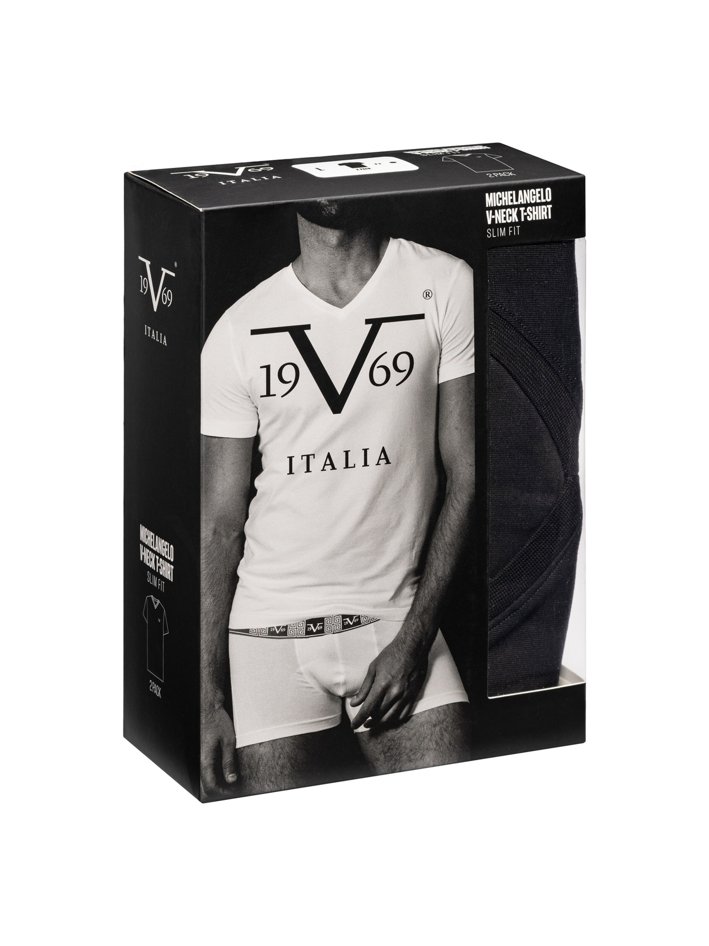 19V69 ITALIA T-Shirt in Schwarz