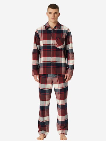 SCHIESSER - Pijama largo 'Selected Premium Warming' en azul: frente