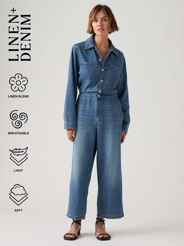 mėlyna LEVI'S ® Vienos dalies kostiumas 'ICONIC JUMPSUIT IN LINEN DENIM': priekis