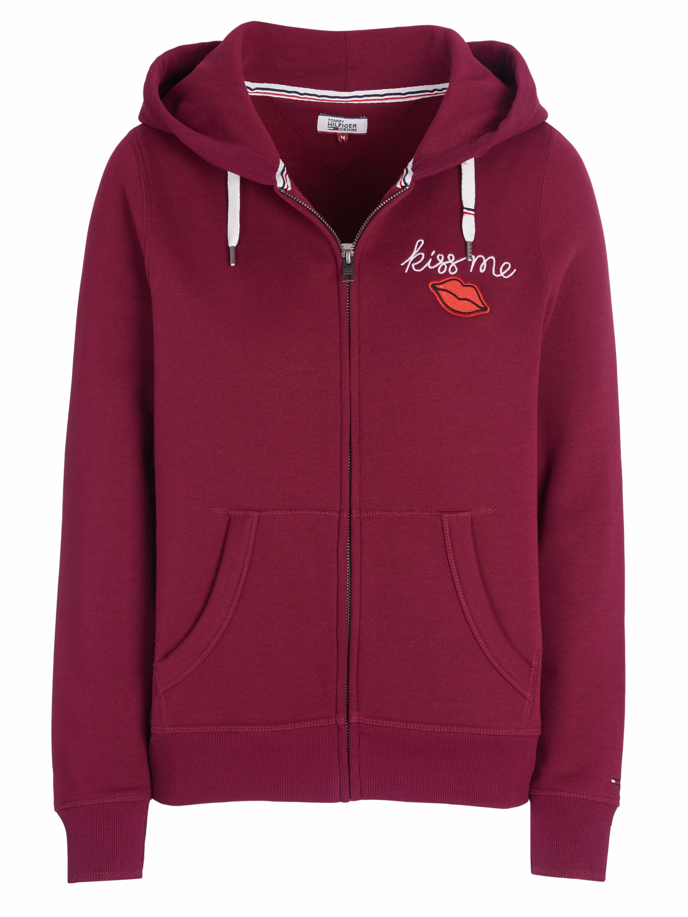 TOMMY HILFIGER Sweat jacket in Red: front