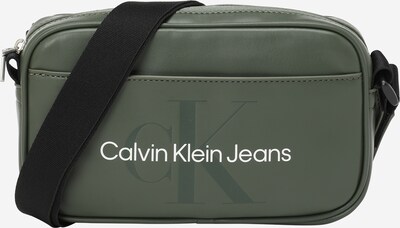 Calvin Klein Jeans Mala de ombro em verde escuro / preto / branco, Vista do produto