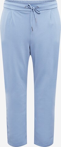 Vero Moda Curve Loosefit Kalhoty se sklady v pase – modrá: přední strana