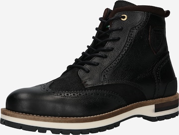 PANTOFOLA D'ORO Lace-Up Boots 'Tocchetto' in Black: front