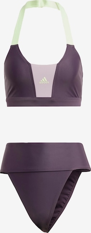ADIDAS SPORTSWEARBustier Sportski bikini - ljubičasta boja: prednji dio