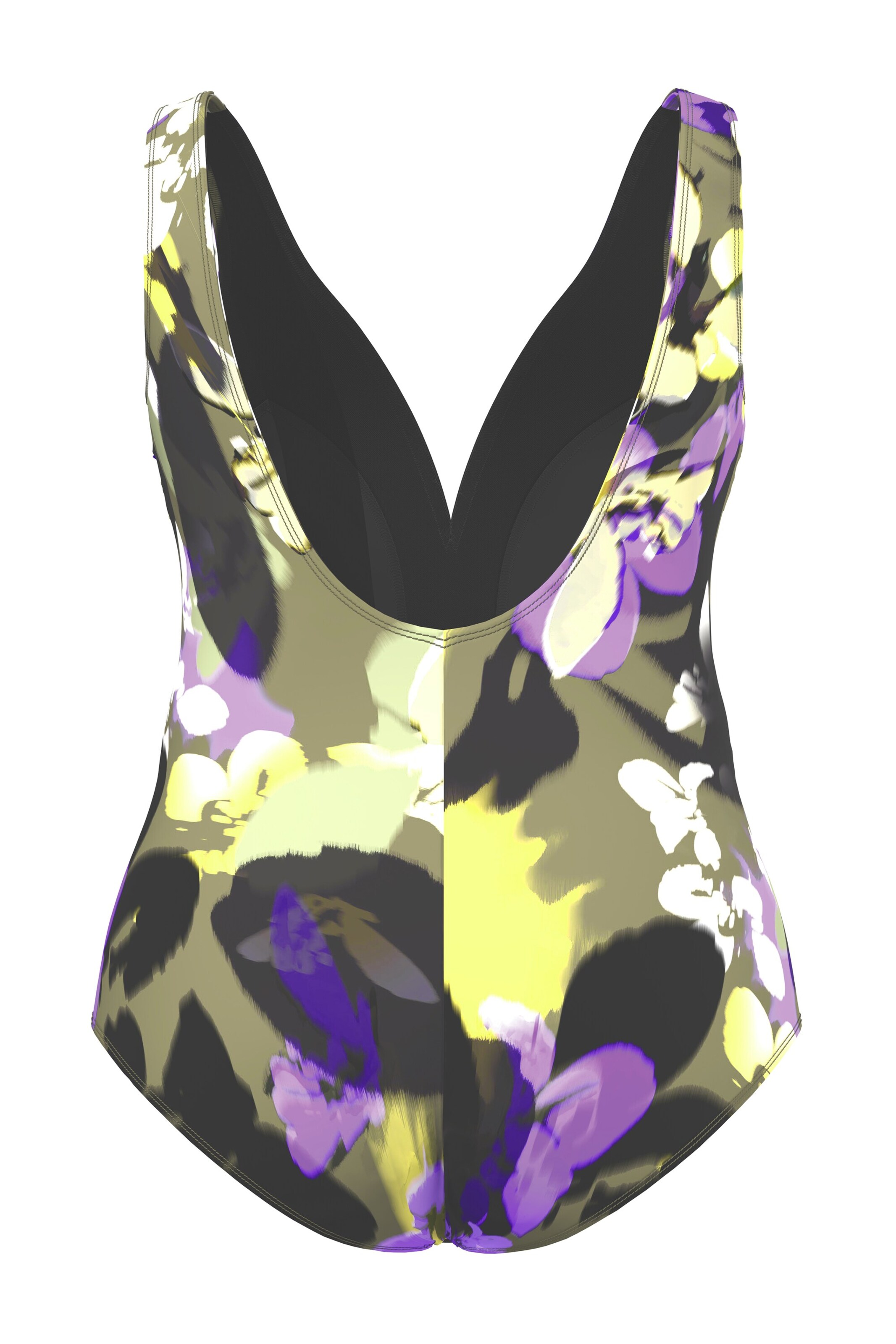 Ulla Popken Triangel Badeanzug in Grün