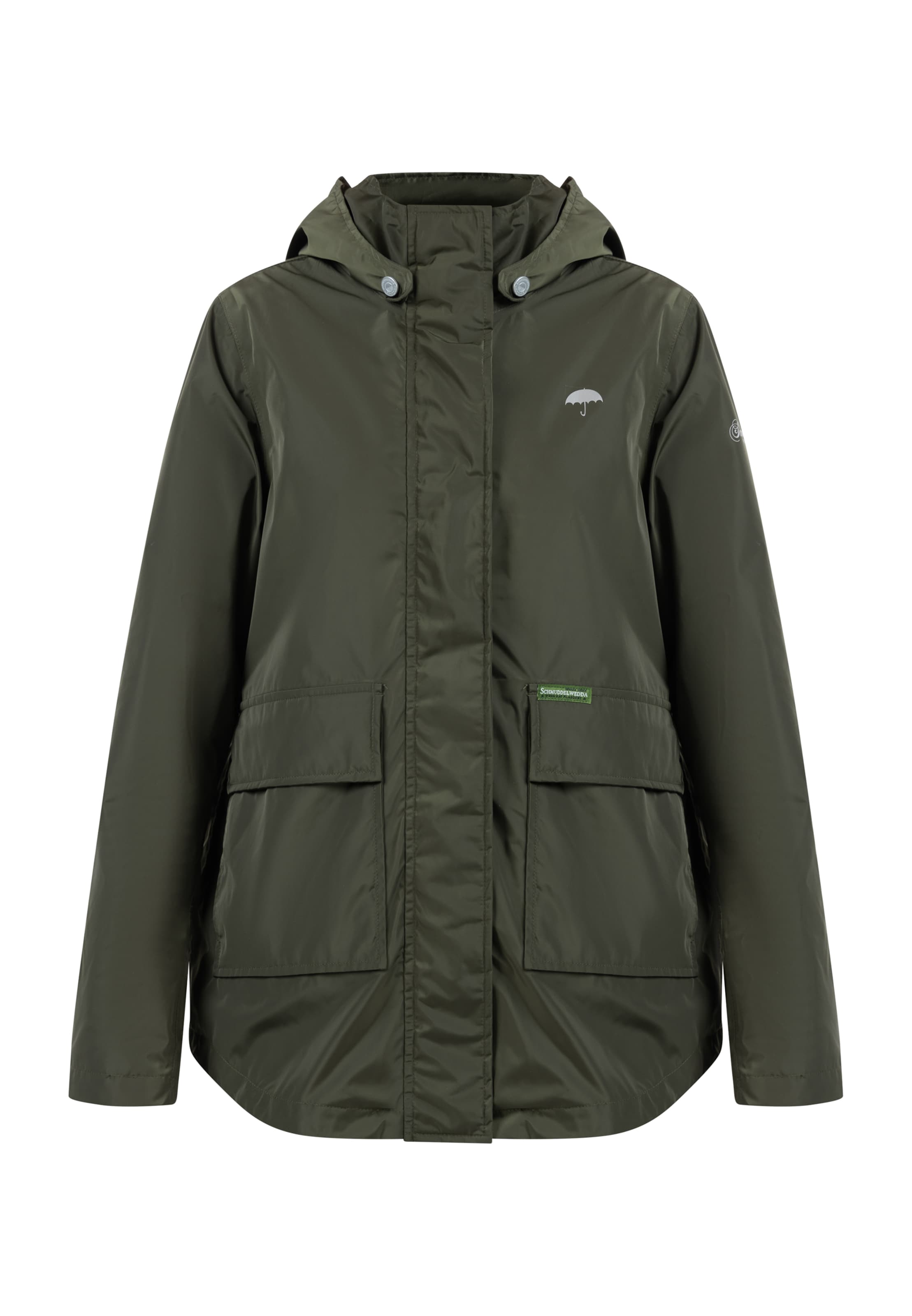 zaļš Schmuddelwedda Starpsezonu jaka: no priekšpuses