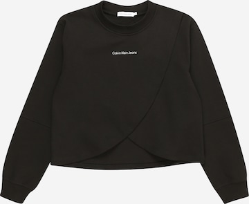 Calvin Klein Jeans Sweatshirt in Schwarz: predná strana