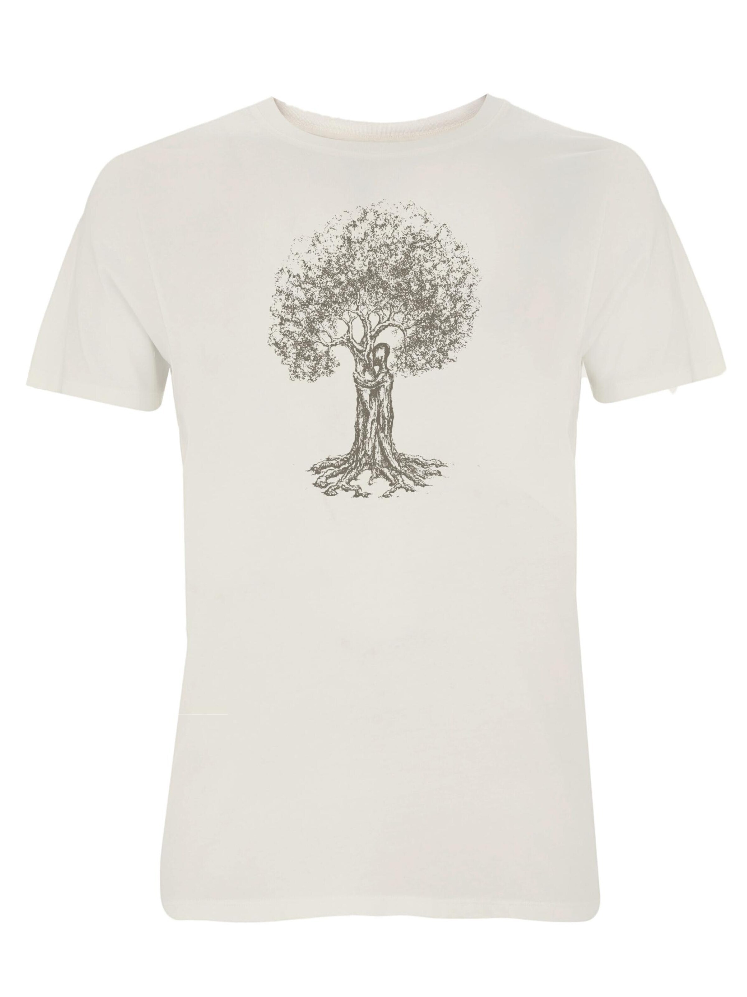Life-Tree Shirt 'Organic Fairwear  Treehugger' in White: front
