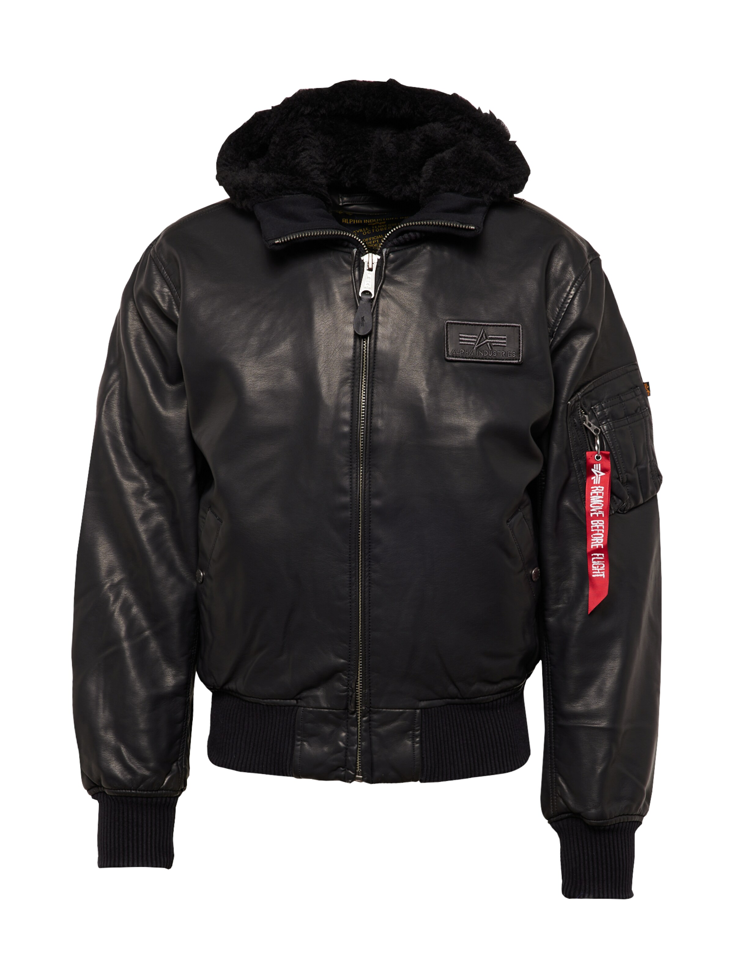 ALPHA INDUSTRIES Between-season jacket 'MA-1 D-Tec' in Black: front