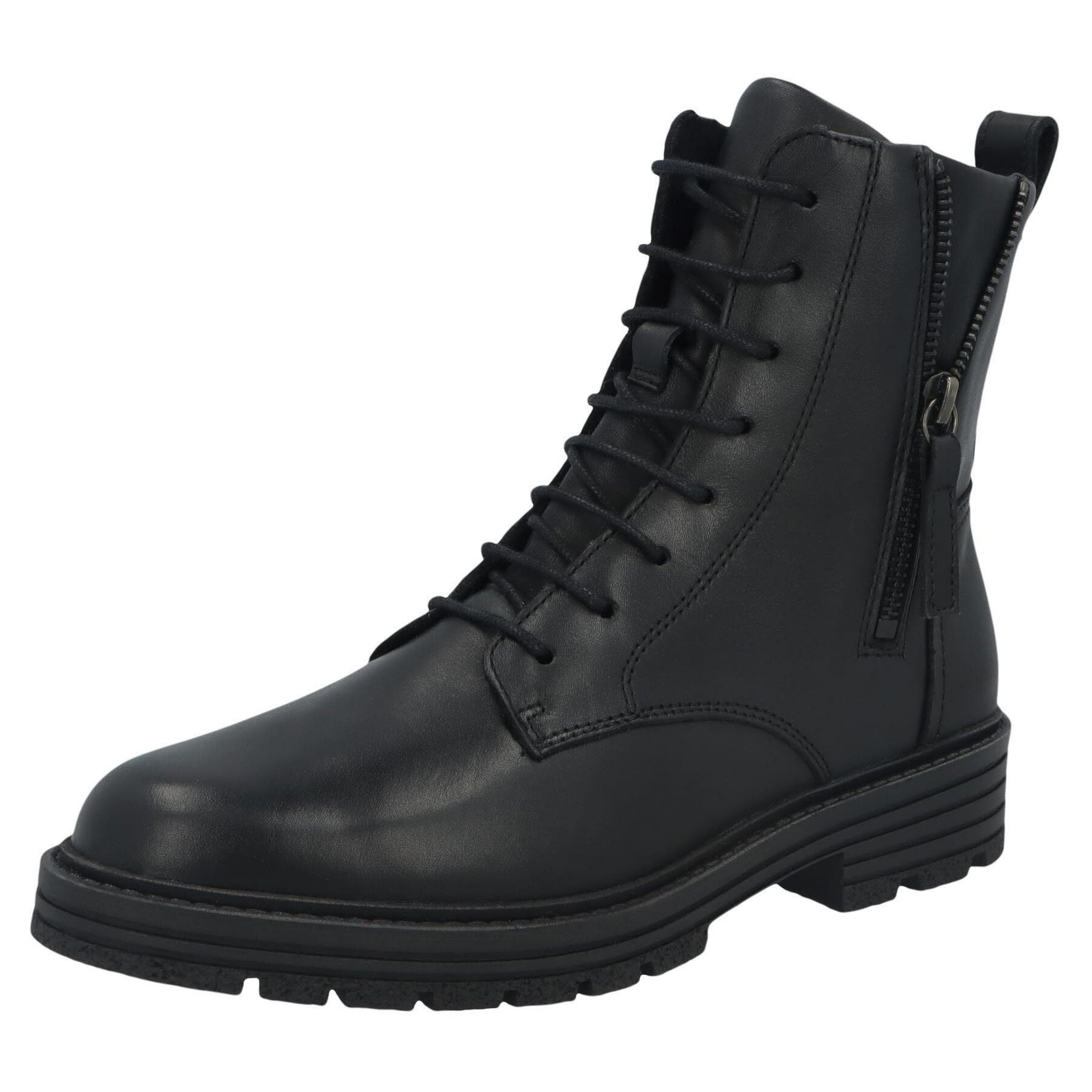 SOLIDUS Schnürstiefel in Schwarz: Vorderseite