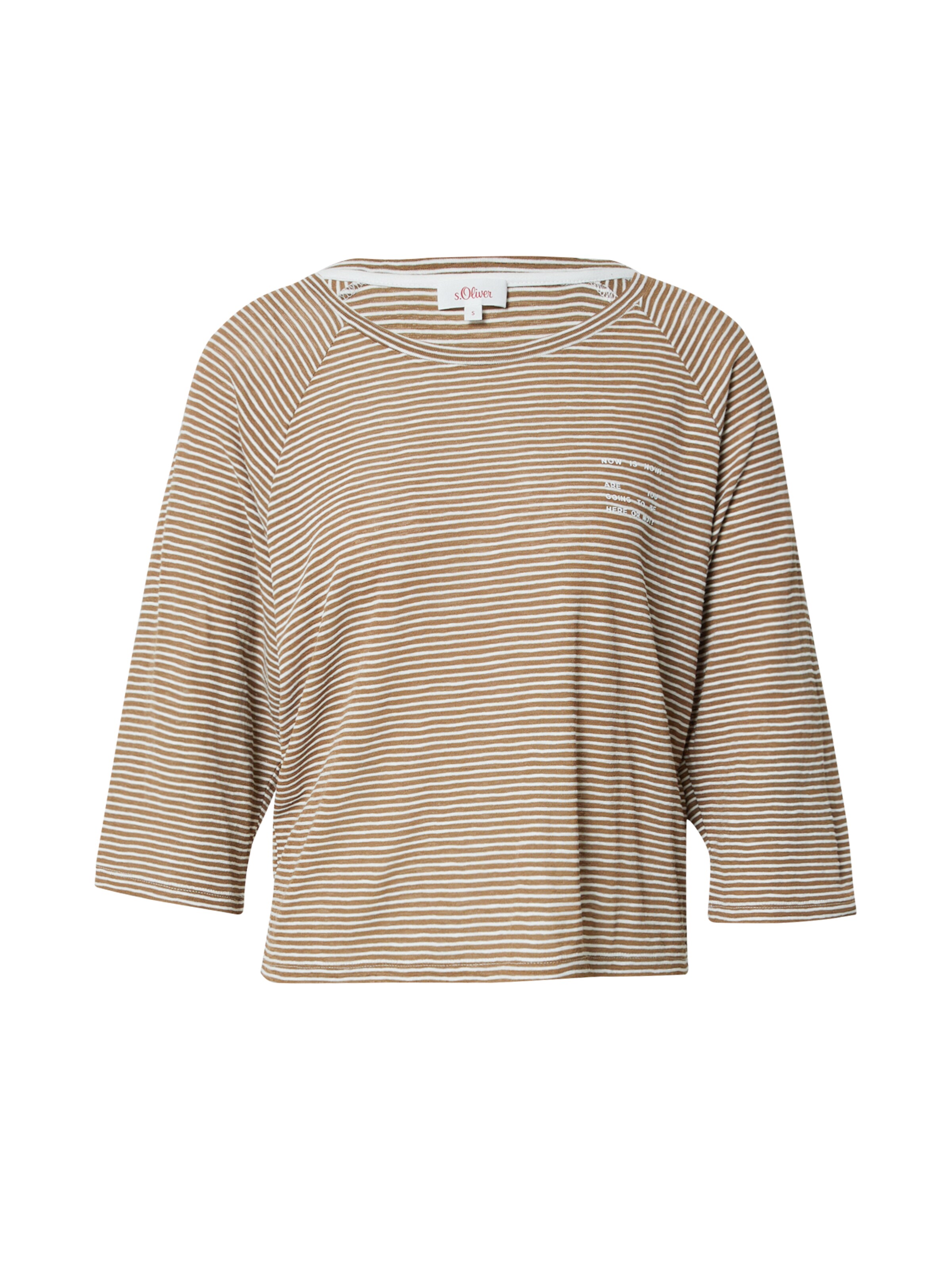 Frauen Shirts & Tops s.Oliver Shirt in Braun, Weiß - CY32326 Frauen Shirts & Tops s.Oliver Shirt in Braun, Weiß - CY32326