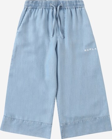 REPLAY & SONS Wide leg Trousers in Blue: front