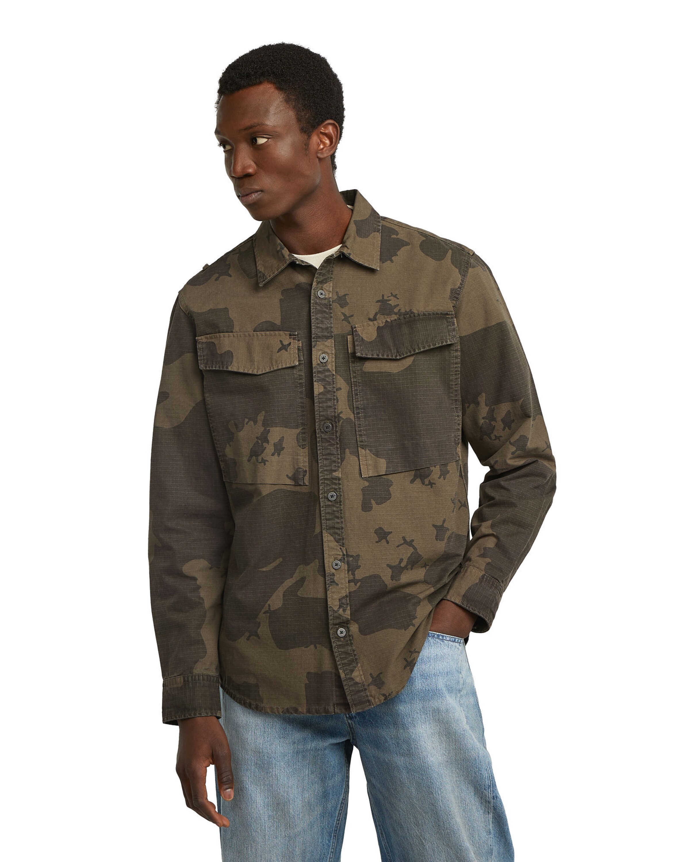 G-STAR Regular fit Button Up Shirt in Green