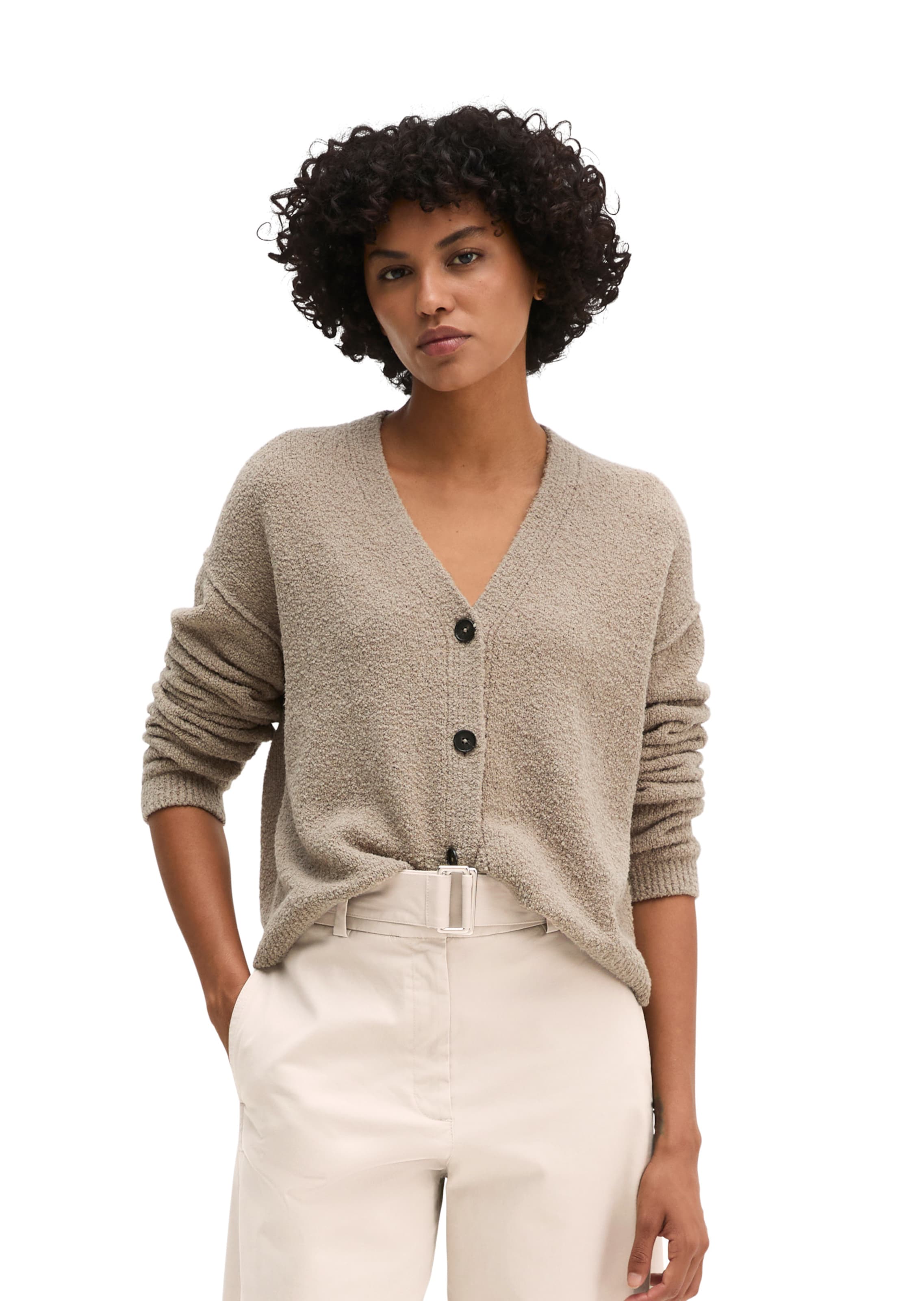 Cardigan Marc O'Polo en beige : devant