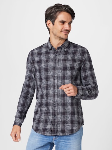 GARCIA Regular fit Button Up Shirt in Grey: front